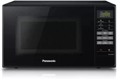 panasonic nn e28jbmbpq compact solo microwave oven with turntable 800 w 20 litres black