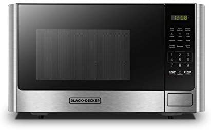 black+decker digital microwave oven with turntable push button door,
