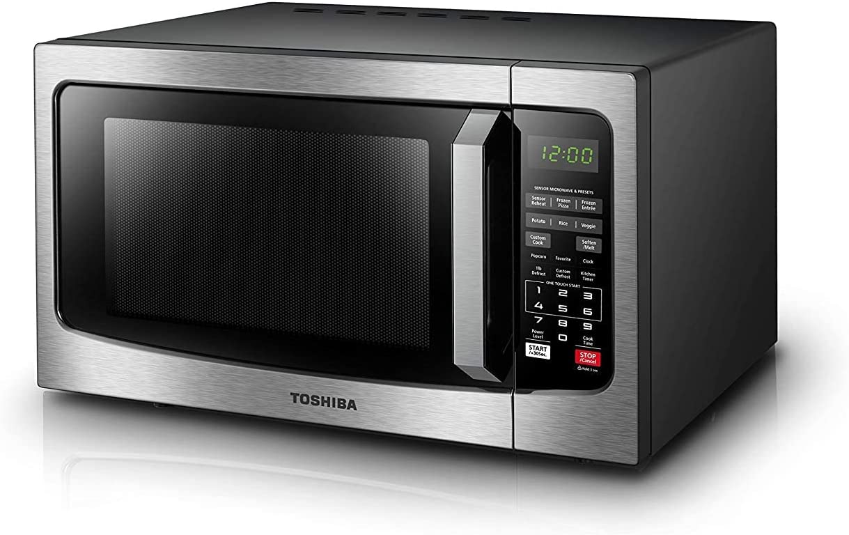 toshiba em131a5c ss countertop microwave oven, 1.2 cu ft