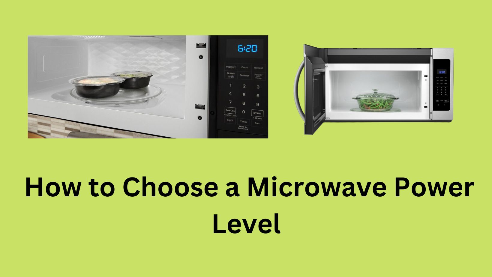 how to choose a microwave power level