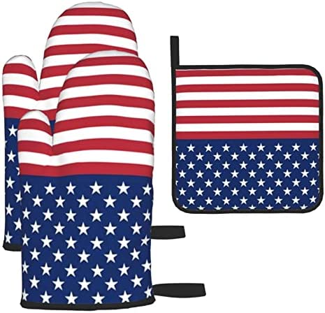 american flag stars stripes oven gloves