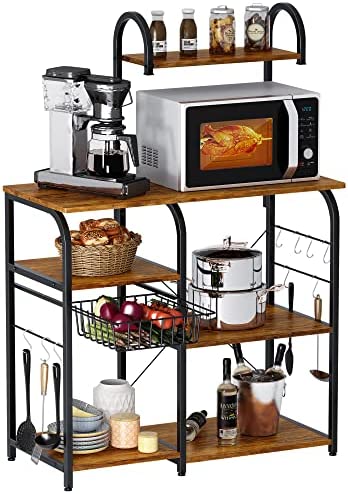 bakers rack microwave stand kitchen cart