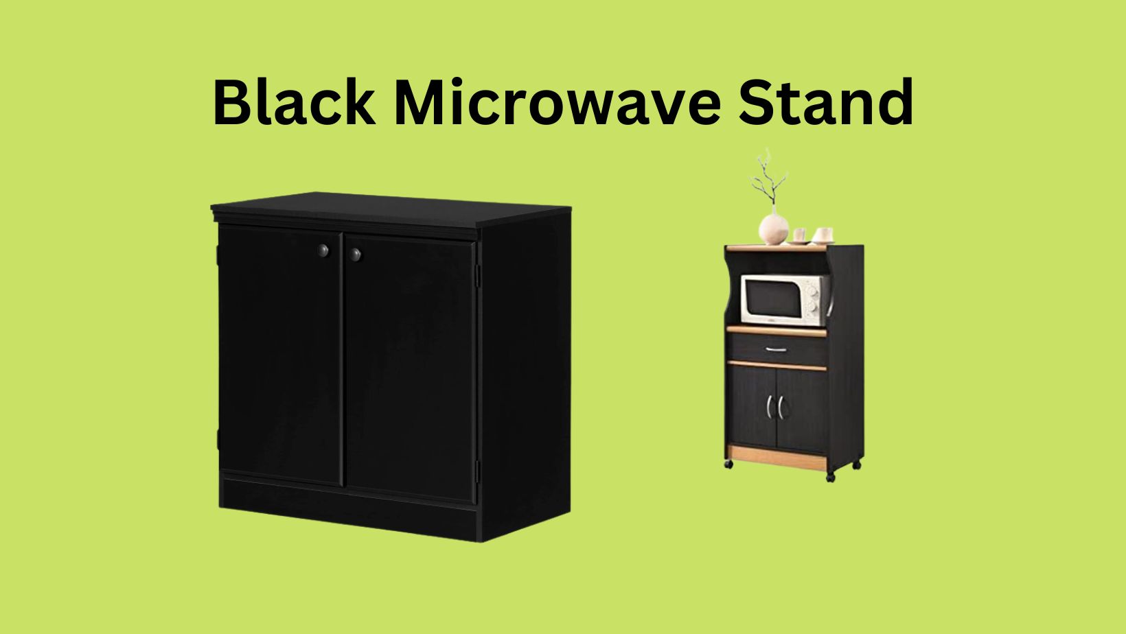 black microwave stand