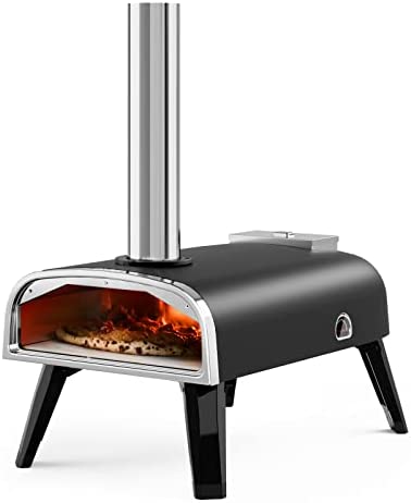 aidpiza pizza oven outdoor 12 wood fired pizza ovens pellet pizza stove for outside, portable stainless steel pizza oven