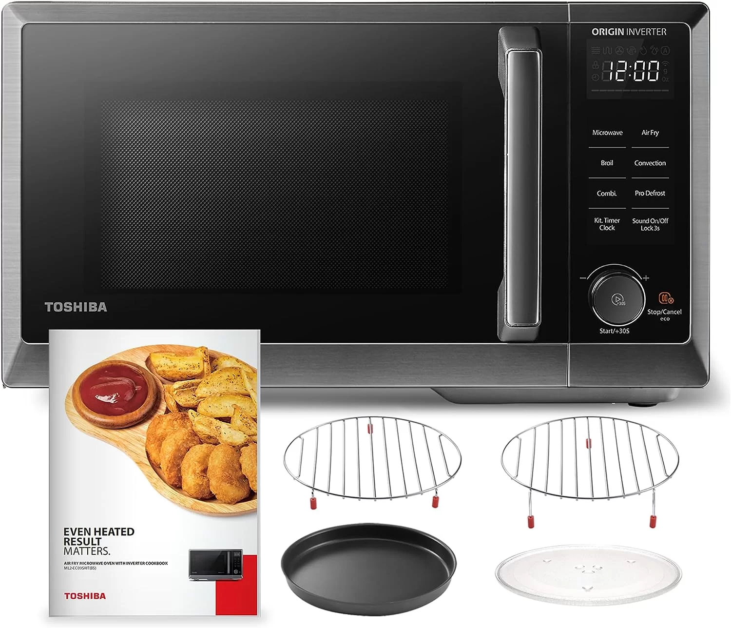 toshiba 6 in 1 inverter microwave oven air fryer combo