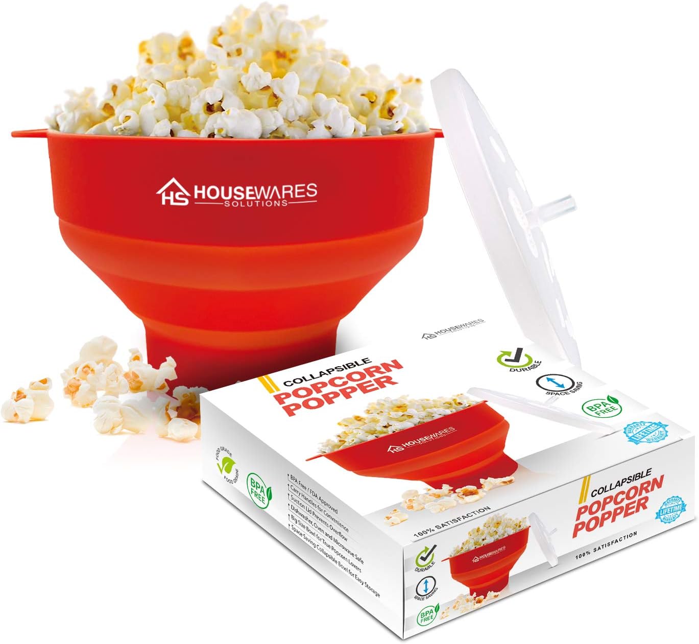 collapsible silicone microwave hot air popcorn