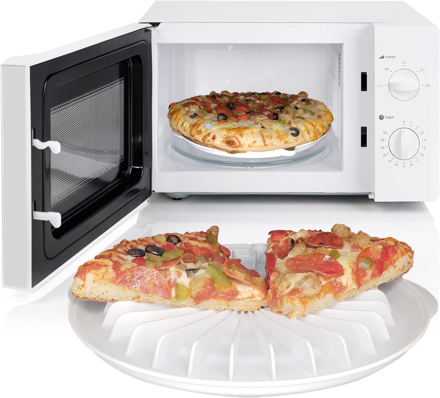 kitchen discovery microwave pizza reheater tray