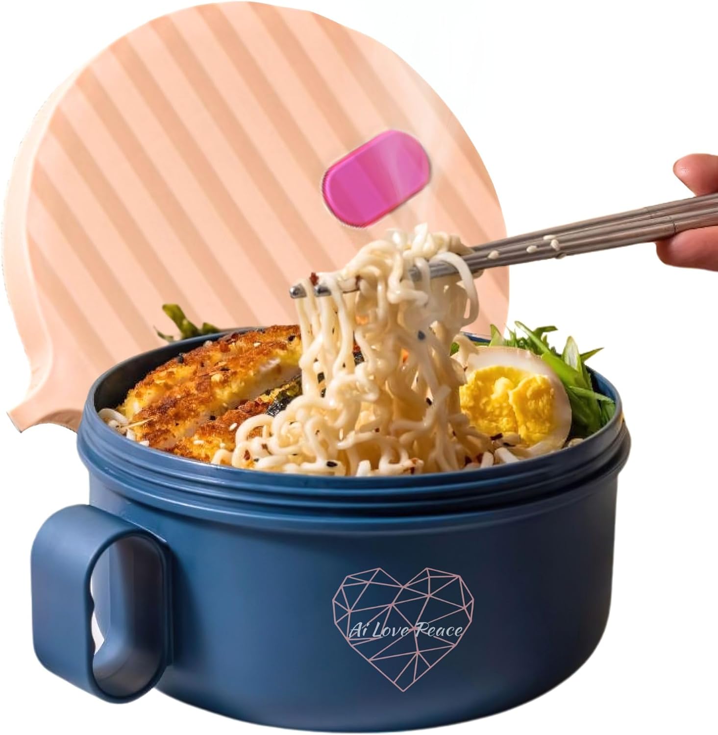 microwave ramen bowl with lid